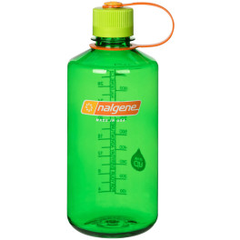 Nalgene Botellas De Boca Estrecha Color Verde Tapón Verde/naranja 1 L