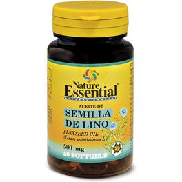 Nature Essential Aceite De Semilla De Lino 500 Mg 50 Perlas
