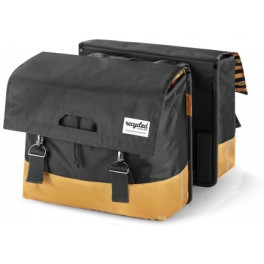 Recycled Double Bicycle Bag 40L - Grey Yellow