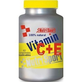 Nutrisport Vitamin C + E 60 comp masticales Nutrisport Vitamin C + E 60 comp masticales
