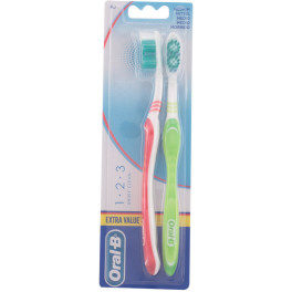 Oral-b Shiny Clean Cepillo Dental Medio 2 Piezas Unisex