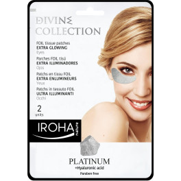 Iroha Nature Platinum Tissue Eyes Patches Extra Glowing 2 Pcs Mujer