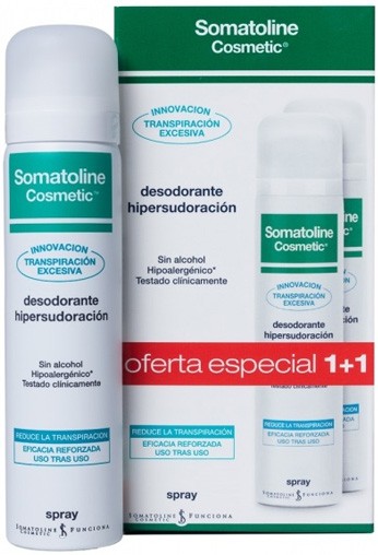 Pack Somatoline Desodorante Hipersudoración 2botes x 75 ml Pack Somatoline Desodorante Hipersudoración 2botes x 75 ml