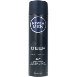 Nivea Men Deep Black Carbon Deodorant Vaporizador 150 Ml Hombre