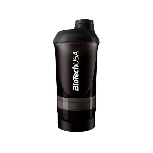 BioTechUSA Wave+ Shaker 600+200+150 ml cinza defumado